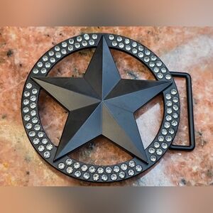 Pugs Gear Lone Star Rhinestone Bling Women's Belt Buckle